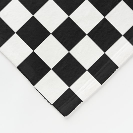 Klassieke test: ik bleed Racing Check Black White Fleece Deken (Hoek)