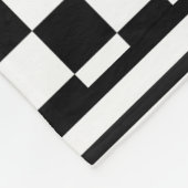 Klassieke test: ik bleed Racing Check Black White Fleece Deken (Hoek)