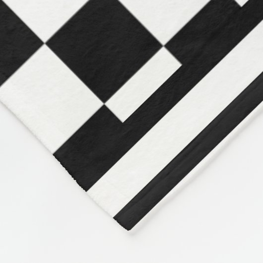 Klassieke test: ik bleed Racing Check Black White Fleece Deken (Hoek)