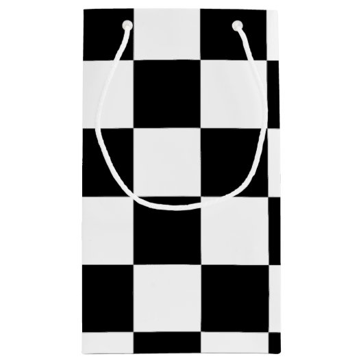 Klassieke test: ik bleed Racing Check Black White Klein Cadeauzakje (Achterkant)