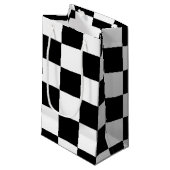 Klassieke test: ik bleed Racing Check Black White Klein Cadeauzakje (Voorkant Gekanteld)