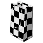 Klassieke test: ik bleed Racing Check Black White Klein Cadeauzakje (Achterkant Gekanteld)
