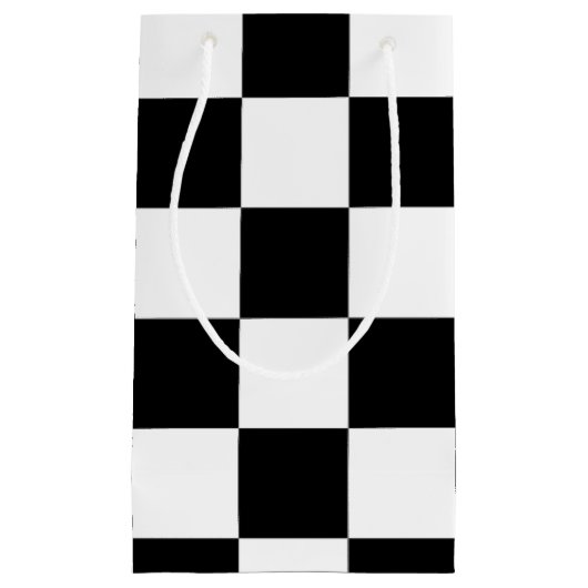 Klassieke test: ik bleed Racing Check Black White Klein Cadeauzakje (Voorkant)