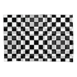 Klassieke test: ik bleed Racing Check Black White Kussensloop