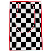 Klassieke test: ik bleed Racing Check Black White Medium Cadeauzakje (Voorkant)