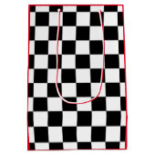 Klassieke test: ik bleed Racing Check Black White Medium Cadeauzakje (Achterkant)