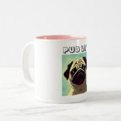 Klassieke test ooit Schattig Fun Dog Pug Mok Shot (Voorkant links)