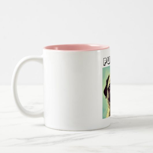 Klassieke test ooit Schattig Fun Dog Pug Mok Shot (Links)