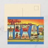 Klassieke Texaanse Staatsgroet Briefkaart (Voorkant / Achterkant)