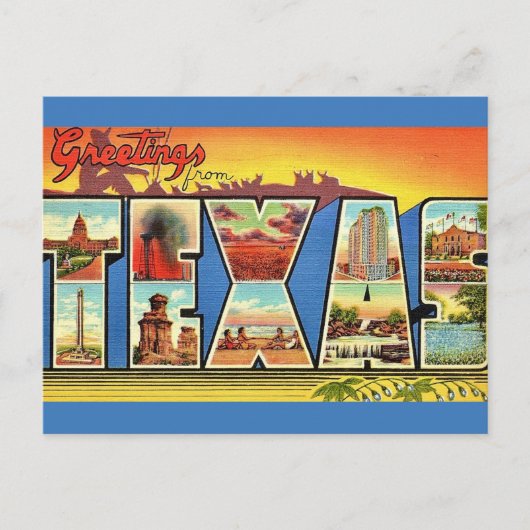 Klassieke Texaanse Staatsgroet Briefkaart (Voorkant)