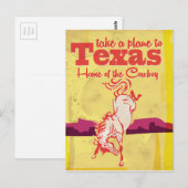 Klassieke Texas-reisposterprint Briefkaart (Voorkant / Achterkant)