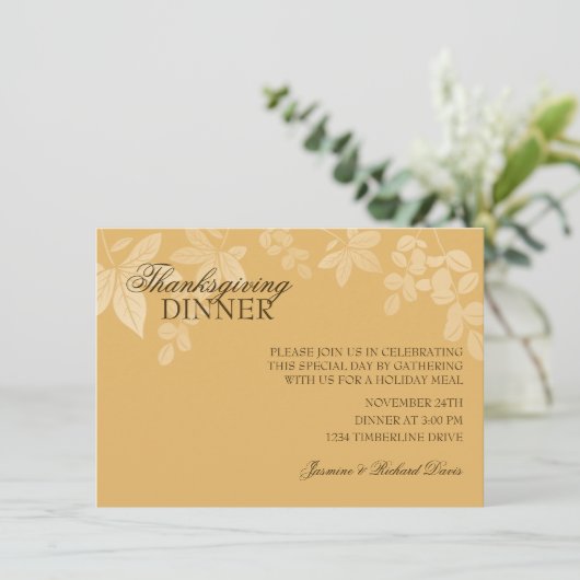 Klassieke Thanksgiving binnenuitnodiging Kaart (Staand voorkant)