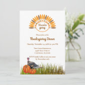 Klassieke Thanksgiving Dinner Uitnodiging (Staand voorkant)