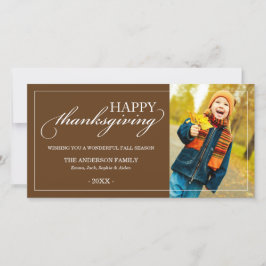 KLASSIEKE THANKSGIVING | HERFST FOTOKAART FEESTDAGENKAART