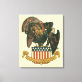 Klassieke Thanksgiving-kalkioen, adelaar, Amerikaa Canvas Afdruk (Voorkant)