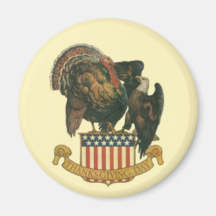 Klassieke Thanksgiving-kalkoen, Adelaar, Amerikaan Magneet