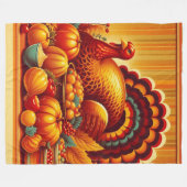 klassieke/ Thanksgiving Turkije Fleece Deken (Voorkant (Horizontaal))