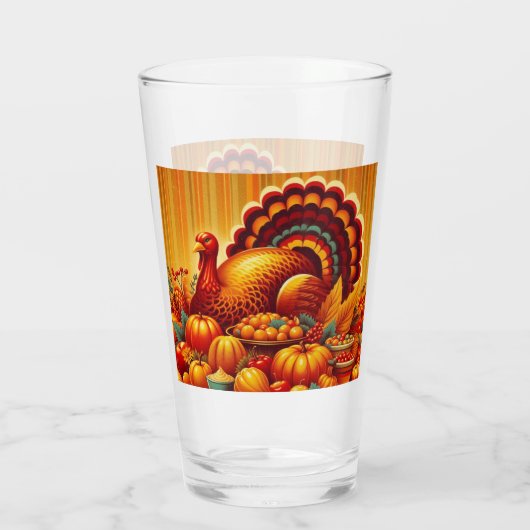 klassieke/ Thanksgiving Turkije Glas (Achterkant)