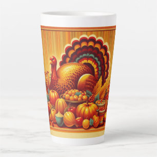 klassieke/ Thanksgiving Turkije Latte Mok