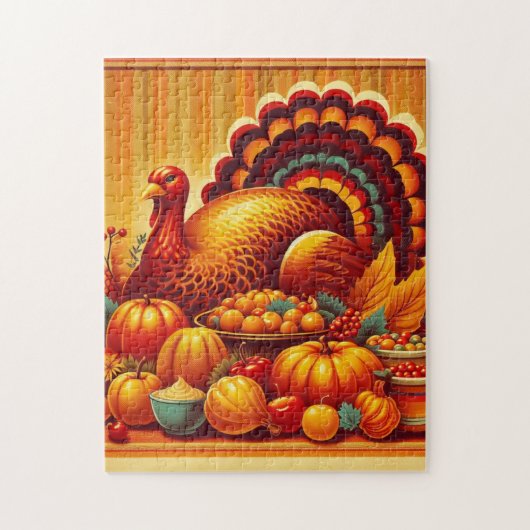 klassieke/ Thanksgiving Turkije Legpuzzel (Verticaal)