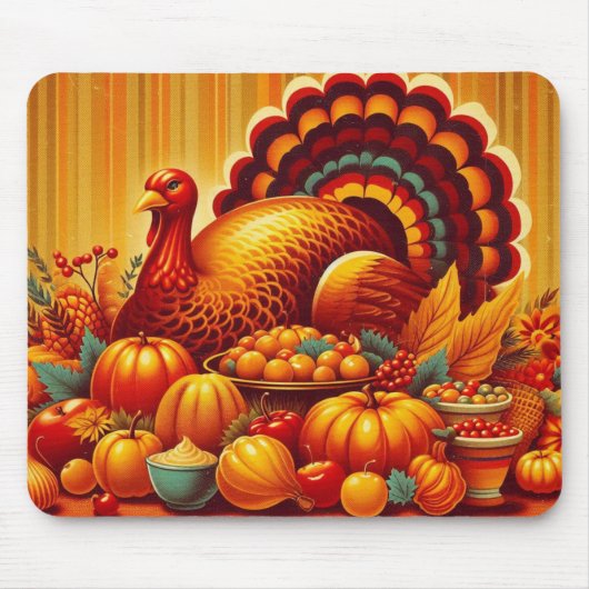klassieke/ Thanksgiving Turkije Muismat (Voorkant)