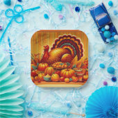 klassieke/ Thanksgiving Turkije Papieren Bordje (Feest)