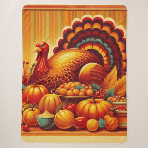klassieke/ Thanksgiving Turkije Sherpa Deken