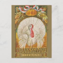 Klassieke Thanksgiving-uitnodiging kalkoen Briefkaart
