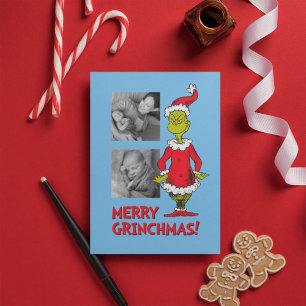 Klassieke The Grinch   Kerstman Feestdagenkaart