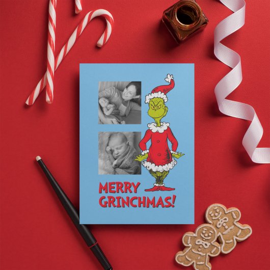 Klassieke The Grinch | Kerstman Feestdagenkaart