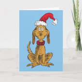 Klassieke The Grinch | Max - Kerstmannenhoed Feestdagen Kaart (Voorkant)
