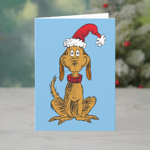 Klassieke The Grinch   Max - Kerstmannenhoed Feestdagen Kaart