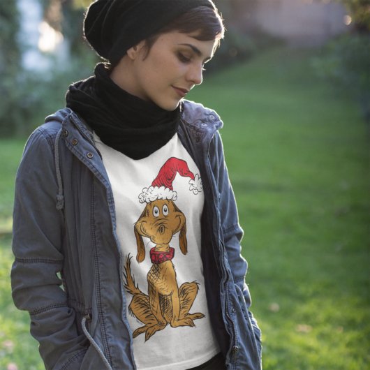 Klassieke The Grinch | Max - Kerstmannenhoed Tri-Blend Shirt