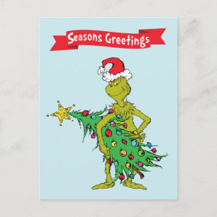 Klassieke The Grinch   Stout Briefkaart