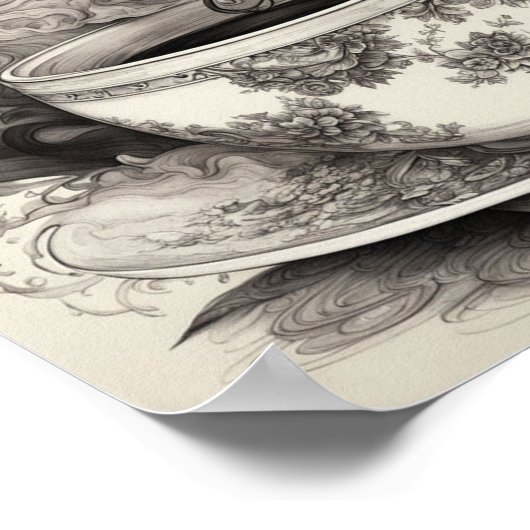 Klassieke thee kunst poster (Hoek)