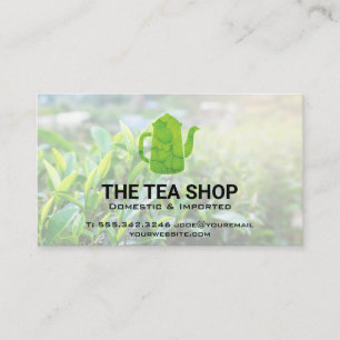 Klassieke theepot   Tea Planten Visitekaartje