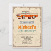 Klassieke themauitnodiging voor autoverjaardag kaart (Voorkant)