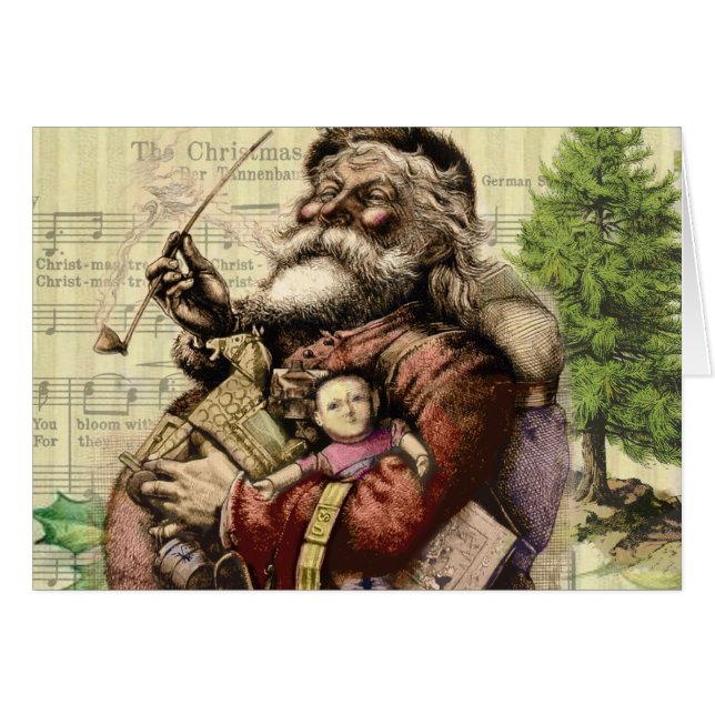 Klassieke Thomas Nast-illustratie van de Kerstman  (Voorkant Horizontaal)