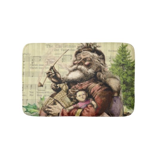 Klassieke Thomas Nast-illustratie van kerstman Badmat (Voorkant)