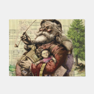 Klassieke Thomas Nast-illustratie van Kerstman Deurmat