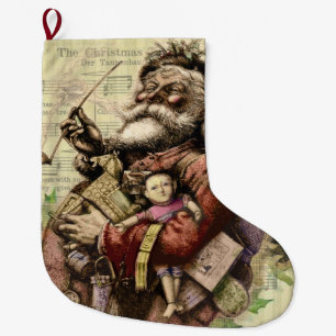 Klassieke Thomas Nast-illustratie van Kerstman Grote Kerstsok