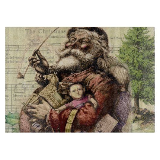Klassieke Thomas Nast-illustratie van kerstman Snijplank (Voorkant)