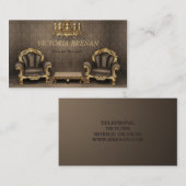 Klassieke thuisbasis voor interieurontwerper voor visitekaartje (Voorkant / Achterkant)