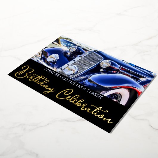 Klassieke thuisdag 1930 folie uitnodiging (Gedraaid)