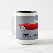 Klassieke Thunderbird-auto Tweekleurige Koffiemok (Voorkant links)