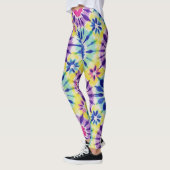 Klassieke Tie Dye Effect Naadloos Patroon Leggings (Links)