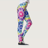 Klassieke Tie Dye Effect Naadloos Patroon Leggings (Rechts)