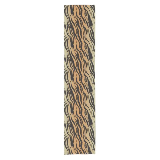Klassieke Tiger Stripe Print Table Runner Korte Tafelloper (Voorkant)