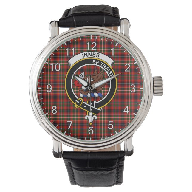 Klassieke tijdenloze kannen innes van Moray Tartan Horloge (Voorkant)