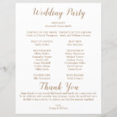 Klassieke tijdlijn bruiloft programma (Achterkant)